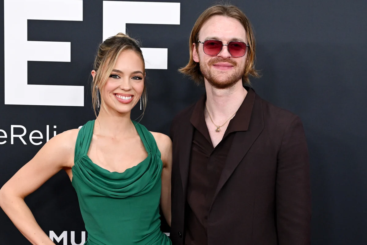 Claudia Sulewski and FINNEAS at the 67th GRAMMY Awards held at the Crypto.com Arena on February 2, 2025 in Los Angeles, California.